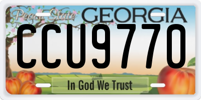 GA license plate CCU9770