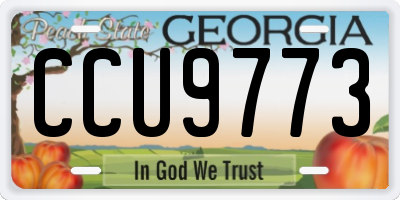 GA license plate CCU9773