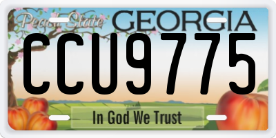 GA license plate CCU9775