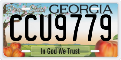 GA license plate CCU9779