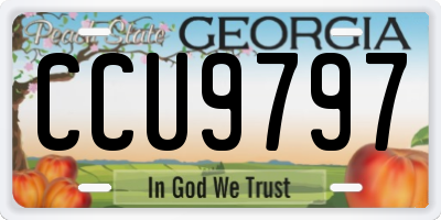 GA license plate CCU9797