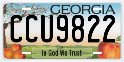 GA license plate CCU9822
