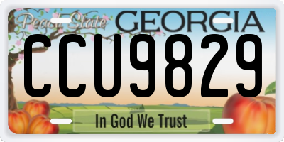 GA license plate CCU9829