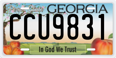 GA license plate CCU9831