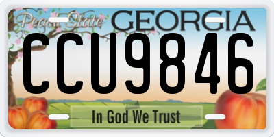 GA license plate CCU9846