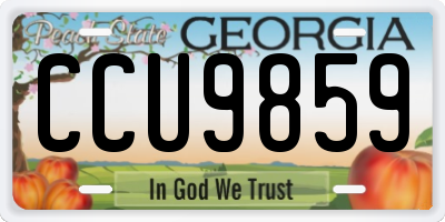 GA license plate CCU9859