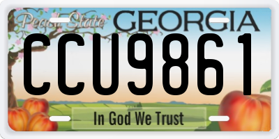 GA license plate CCU9861
