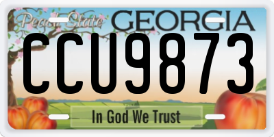 GA license plate CCU9873