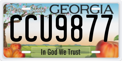 GA license plate CCU9877