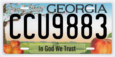 GA license plate CCU9883
