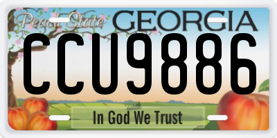 GA license plate CCU9886