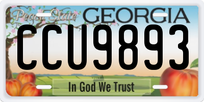 GA license plate CCU9893
