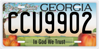 GA license plate CCU9902