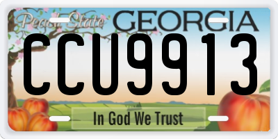 GA license plate CCU9913