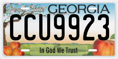 GA license plate CCU9923