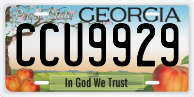 GA license plate CCU9929