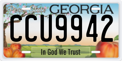 GA license plate CCU9942
