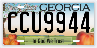GA license plate CCU9944