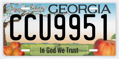 GA license plate CCU9951