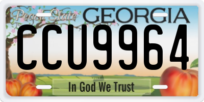 GA license plate CCU9964