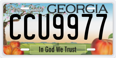 GA license plate CCU9977