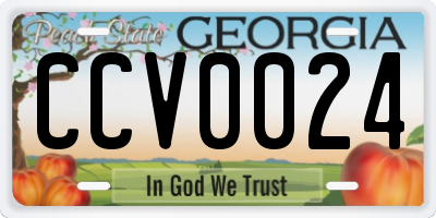 GA license plate CCV0024
