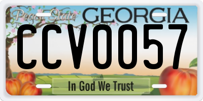 GA license plate CCV0057
