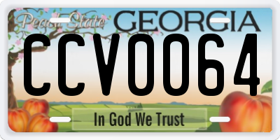 GA license plate CCV0064