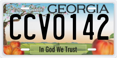 GA license plate CCV0142