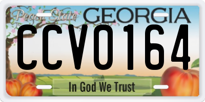 GA license plate CCV0164