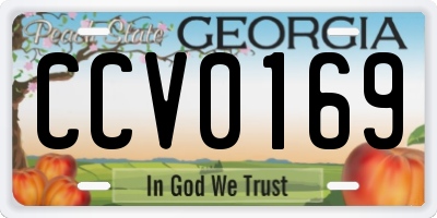 GA license plate CCV0169