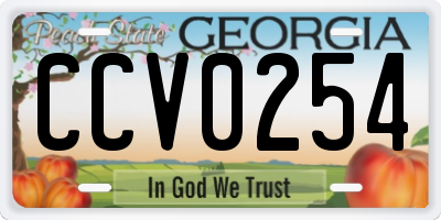 GA license plate CCV0254