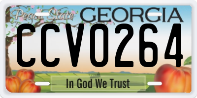GA license plate CCV0264
