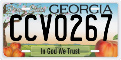 GA license plate CCV0267