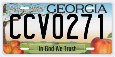 GA license plate CCV0271