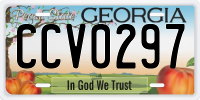 GA license plate CCV0297