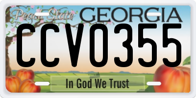 GA license plate CCV0355