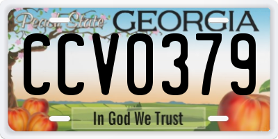 GA license plate CCV0379