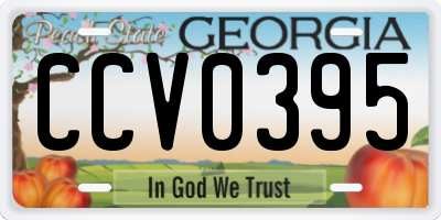 GA license plate CCV0395