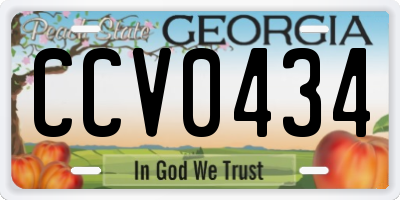 GA license plate CCV0434