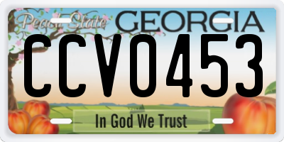 GA license plate CCV0453