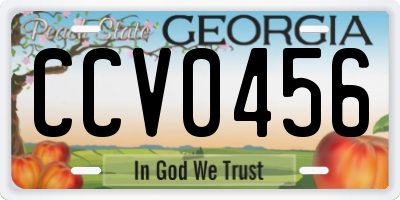 GA license plate CCV0456
