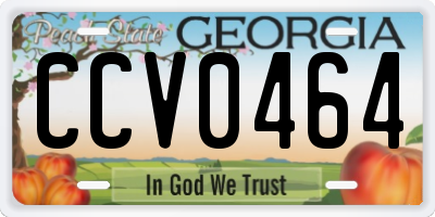 GA license plate CCV0464