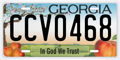 GA license plate CCV0468