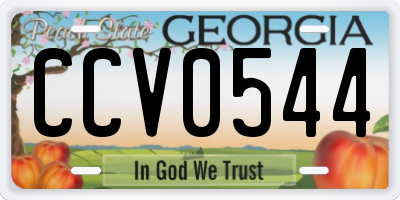 GA license plate CCV0544