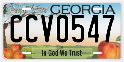 GA license plate CCV0547