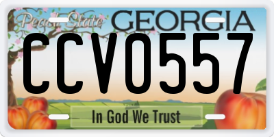 GA license plate CCV0557