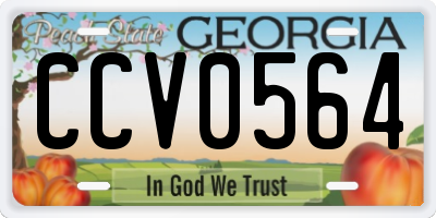 GA license plate CCV0564