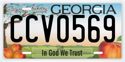 GA license plate CCV0569