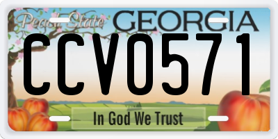 GA license plate CCV0571